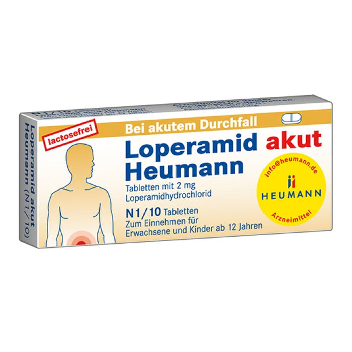 Loperamid akut Heumann Tabletten, 10 pc Tablettes