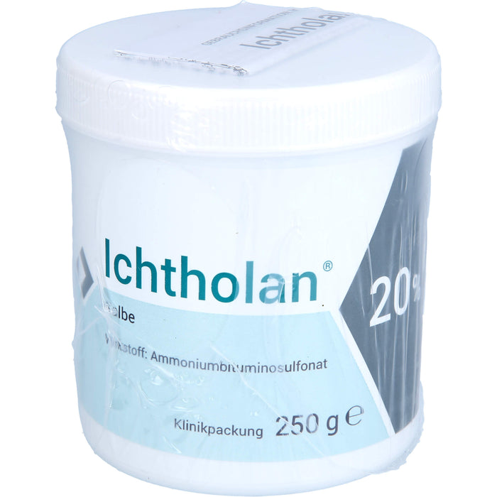 Ichtholan 20% Salbe bei Nagelbett oder Schweißdrüsen-Entzündungen, Rasierpickeln oder bei Splittern, 250 g Salbe