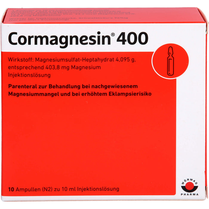WÖRWAG Cormagnesin 400 Injektionslösung, 10 ml Ampullen