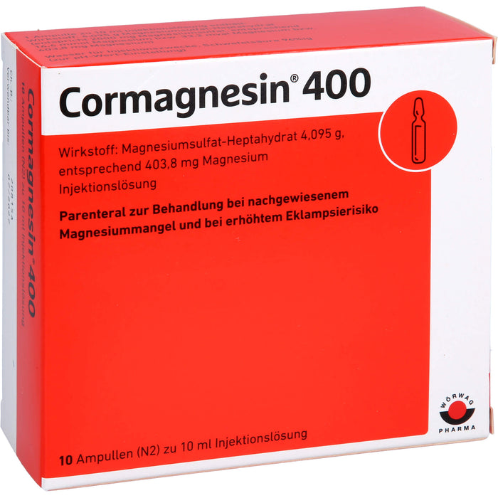 WÖRWAG Cormagnesin 400 Injektionslösung, 10 ml Ampullen