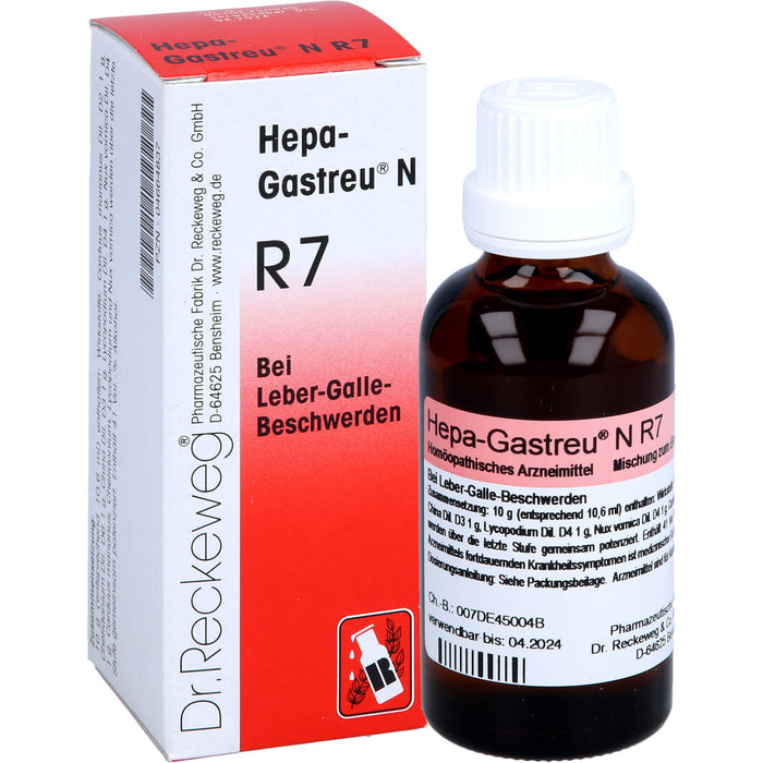 Hepa-Gastreu N R7 Tropfen  bei Leber-Galle-Beschwerden, 50 ml Solution