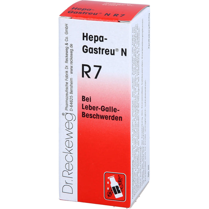 Hepa-Gastreu N R7 Tropfen  bei Leber-Galle-Beschwerden, 50 ml Solution
