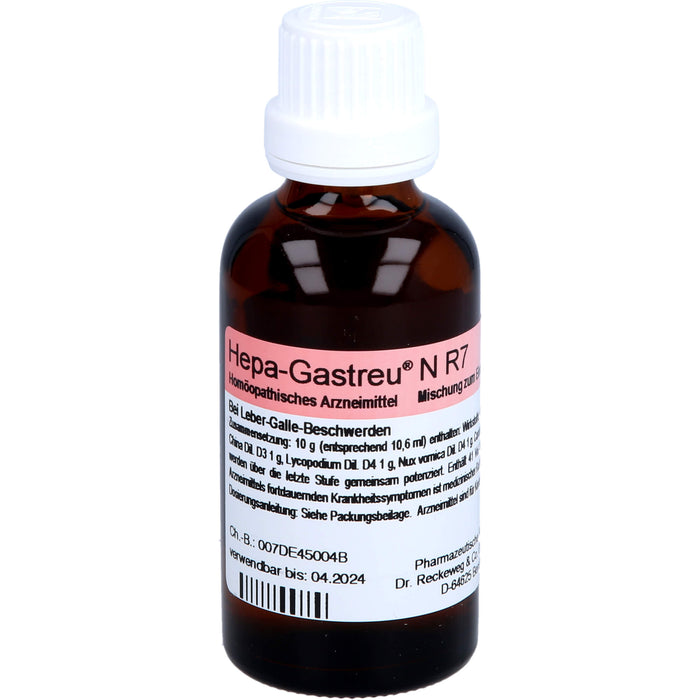 Hepa-Gastreu N R7 Tropfen  bei Leber-Galle-Beschwerden, 50 ml Solution