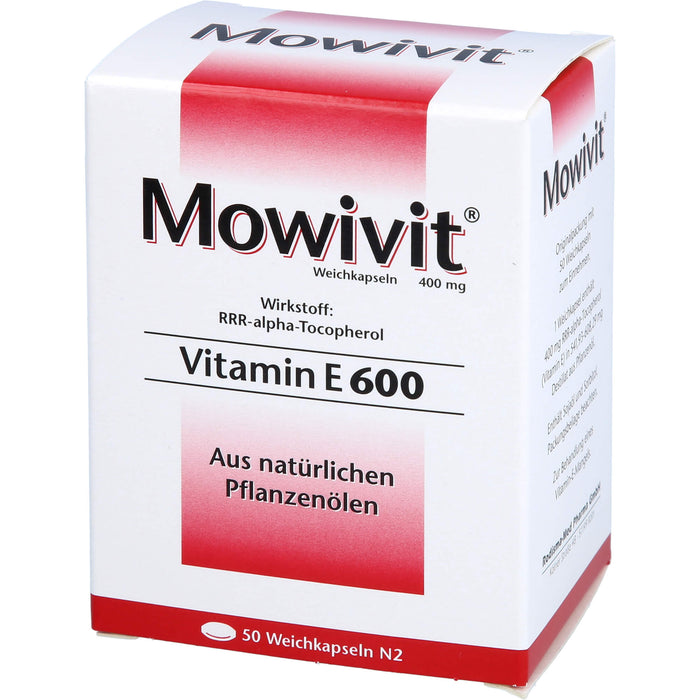 Mowivit Vitamin E 600 Weichkapseln, 50 St. Kapseln