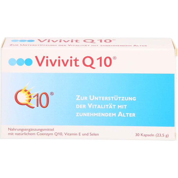 VIVIVIT Q10 Kapseln zur Unterstützung der Vitalität mit zunehmendem Alter, 30 St. Kapseln
