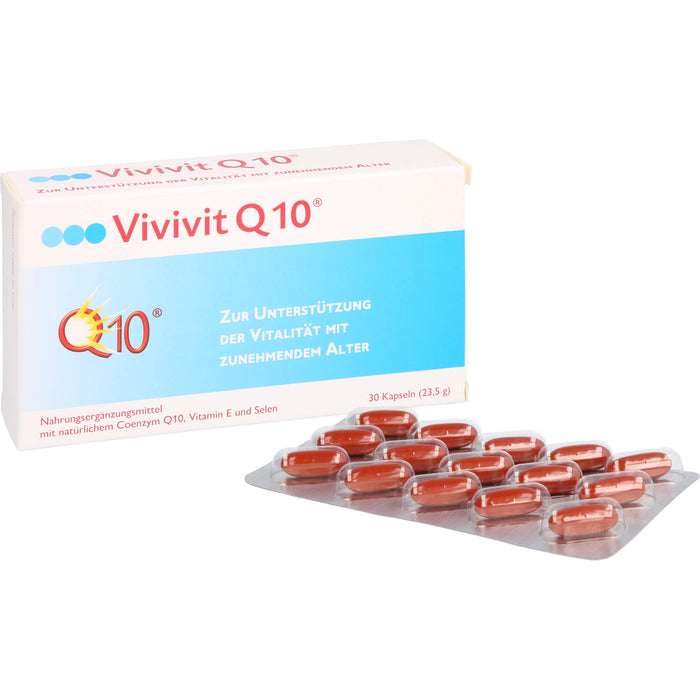 VIVIVIT Q10 Kapseln zur Unterstützung der Vitalität mit zunehmendem Alter, 30 St. Kapseln