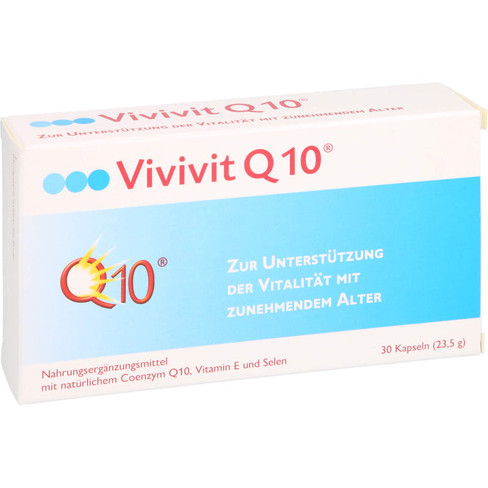 VIVIVIT Q10 Kapseln zur Unterstützung der Vitalität mit zunehmendem Alter, 30 St. Kapseln