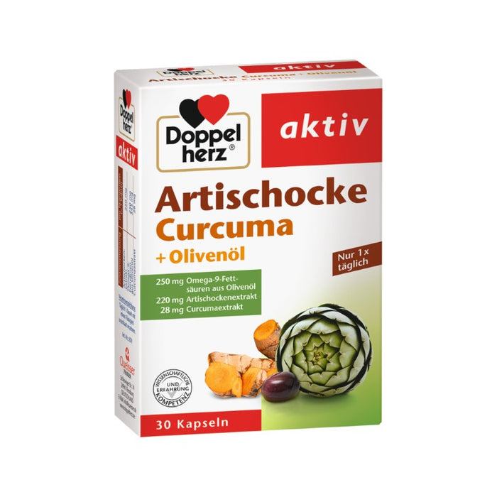 Doppelherz aktiv Artischocke, Curcuma + Olivenöl Kapseln, 30 pcs. Capsules