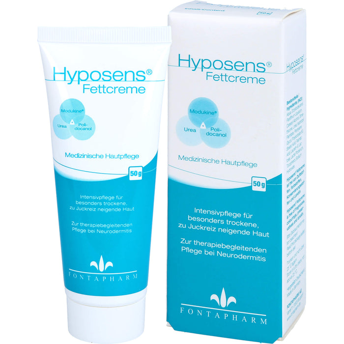 Hyposens Fettcreme für die trockene und zu Juckreiz neigende Haut, 50 g Crème