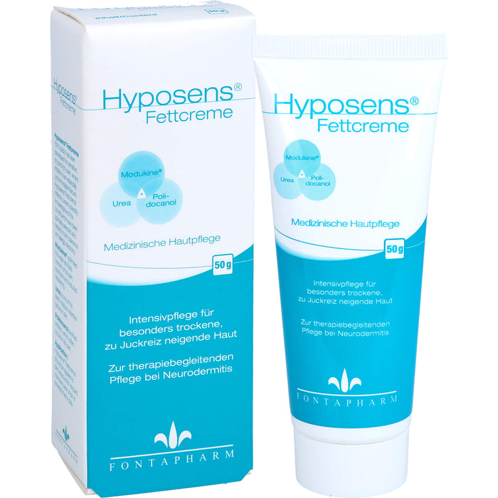 Hyposens Fettcreme für die trockene und zu Juckreiz neigende Haut, 50 g Crème