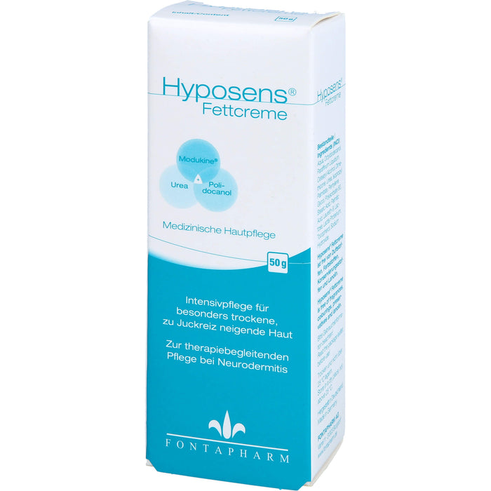 Hyposens Fettcreme für die trockene und zu Juckreiz neigende Haut, 50 g Crème