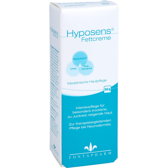 Hyposens Fettcreme für die trockene und zu Juckreiz neigende Haut, 50 g Crème