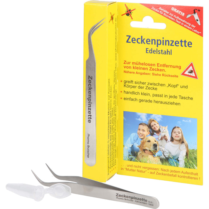 Pharma Brutscher Zeckenpinzette Chirurgenstahl, 1 pc Pince à épiler