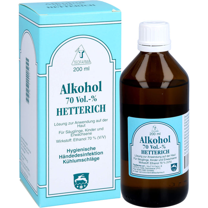 Alkohol 70 Vol. % HETTERICH, 200 ml Solution