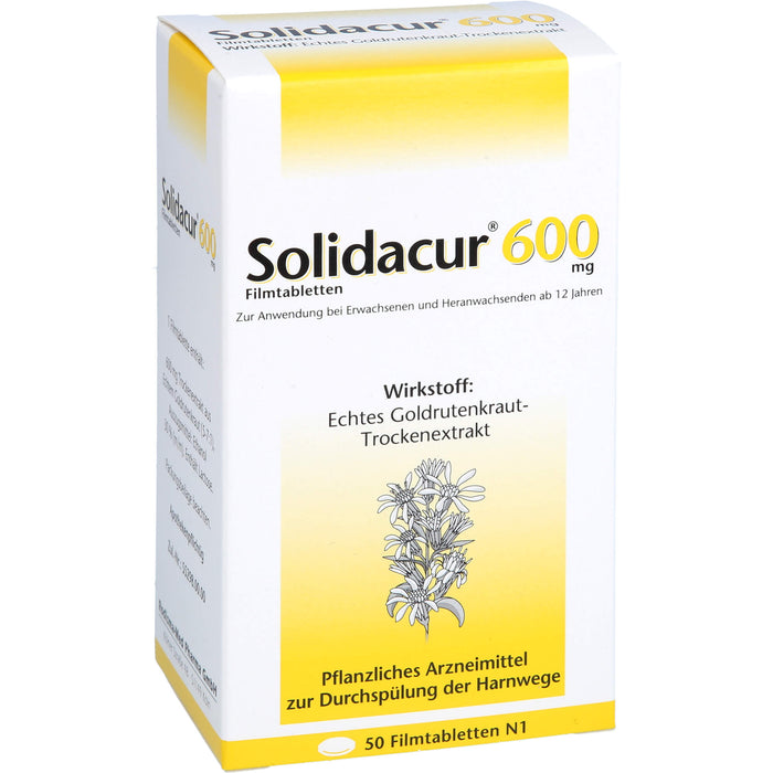 Solidacur 600 mg Filmtabletten zur Durchspülung der Harnwege, 50 St. Tabletten