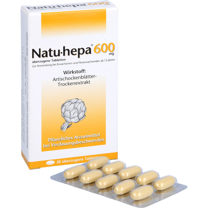 Natu-hepa 600 mg, überzogene Tabletten, 20 St UTA