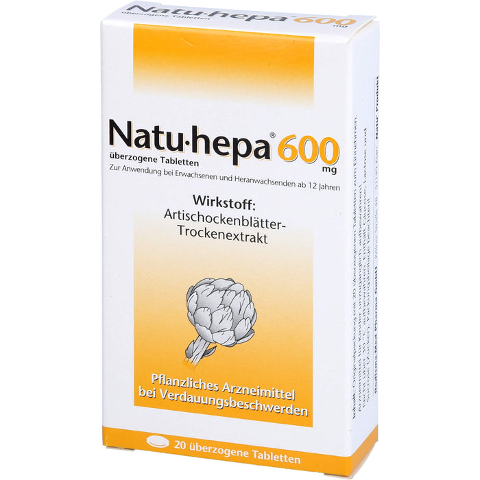 Natu-hepa 600 mg, überzogene Tabletten, 20 St UTA