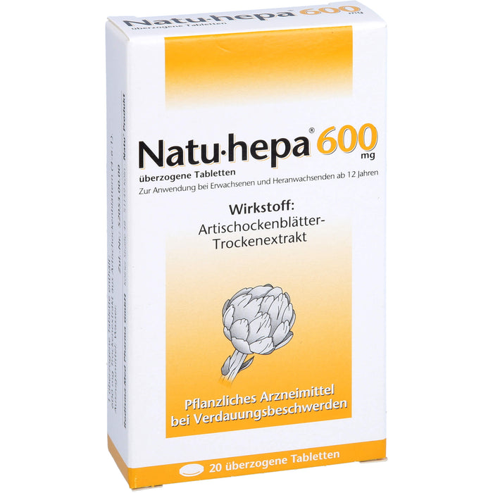 Natu-hepa 600 mg, überzogene Tabletten, 20 St UTA