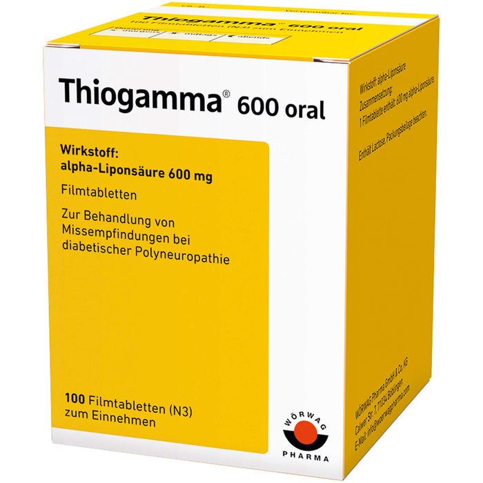 Thiogamma 600 oral, Filmtablette, 100 pc Tablettes