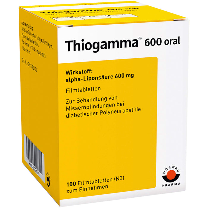 Thiogamma 600 oral, Filmtablette, 100 pcs. Tablets
