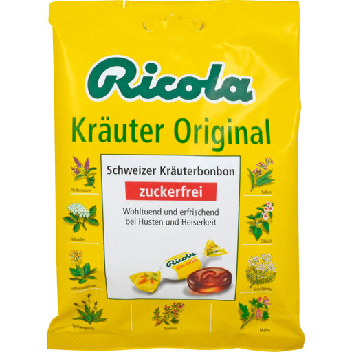 Ricola Kräuter Original Schweizer Kräuterbonbons zuckerfrei, 75 g Bonbons