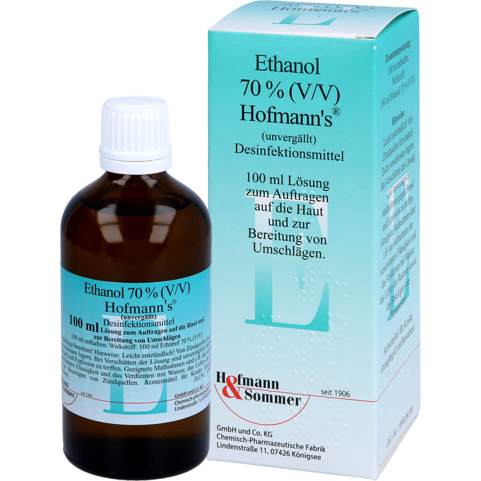 Hofmann's Ethanol 70% (V/V)  Desinfektionsmittel, 100 ml Solution
