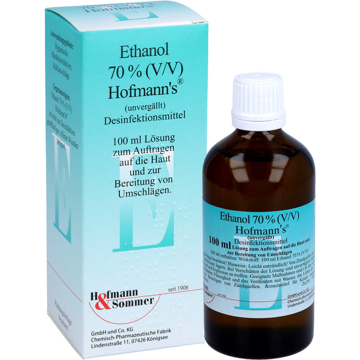 Hofmann's Ethanol 70% (V/V)  Desinfektionsmittel, 100 ml Solution