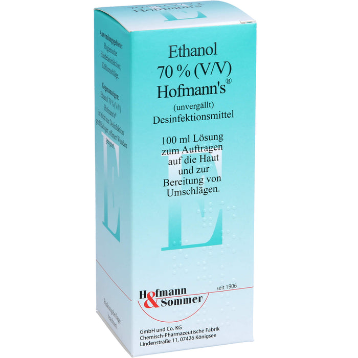 Hofmann's Ethanol 70% (V/V)  Desinfektionsmittel, 100 ml Solution