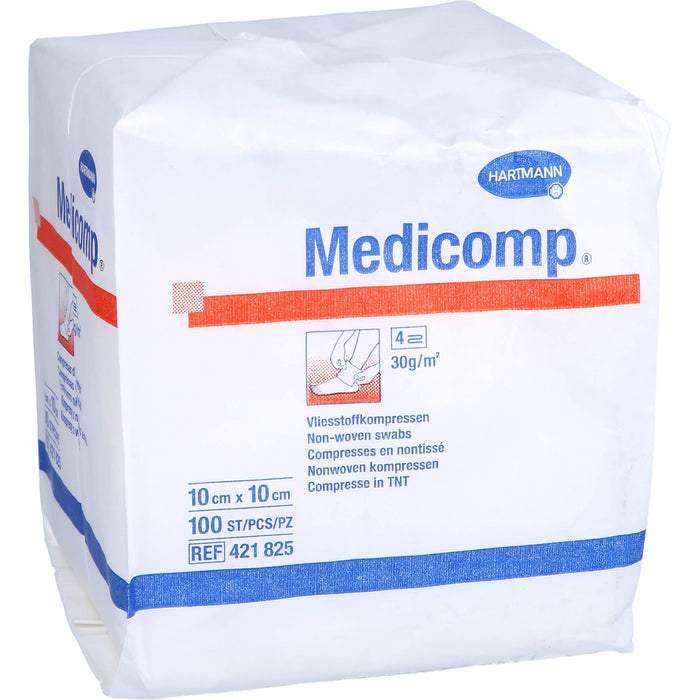 MEDICOMP UNSTERIL 10X10CM, 100 St KOM