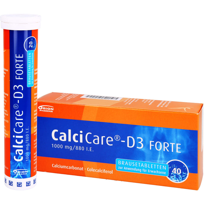 CalciCare-D3 FORTE 1000 mg/880 I.E. Brausetabletten, 40 St BTA
