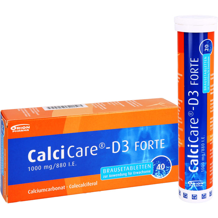 CalciCare-D3 FORTE 1000 mg/880 I.E. Brausetabletten, 40 St BTA