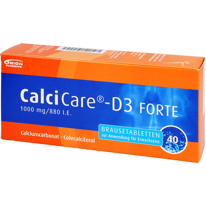 CalciCare-D3 FORTE 1000 mg/880 I.E. Brausetabletten, 40 St BTA