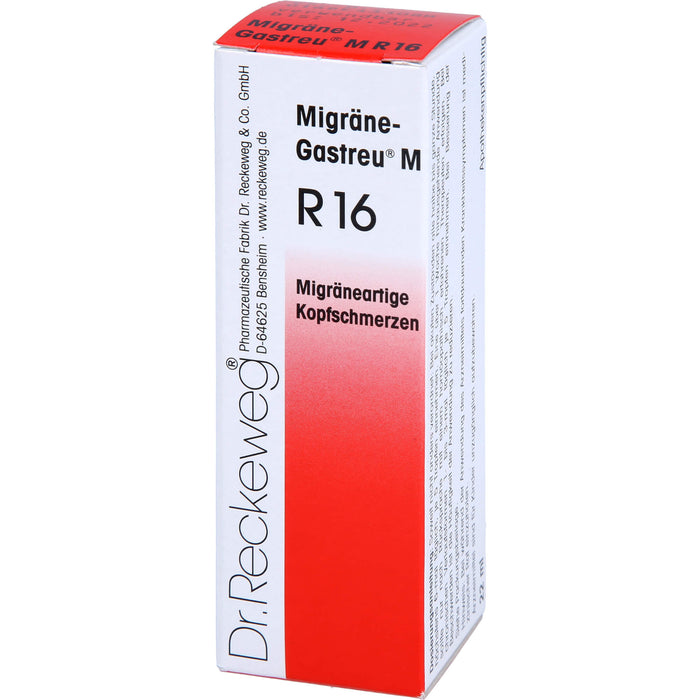 Migräne-Gastreu M R16 Mischung bei migräneartigen Kopfschmerzen, 22 ml Solution
