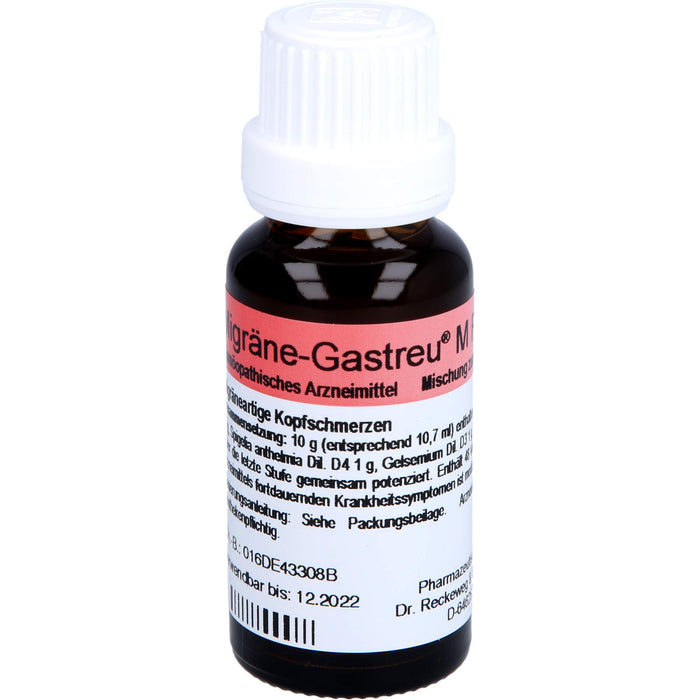 Migräne-Gastreu M R16 Mischung bei migräneartigen Kopfschmerzen, 22 ml Solution