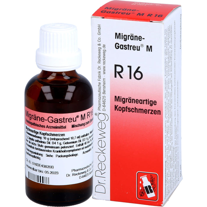 Dr. Reckeweg Migräne-Gastreu M R16 Tropfen, 50 ml Solution