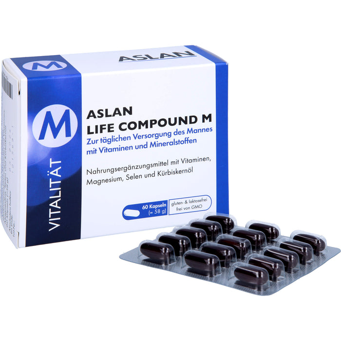 ASLAN Life Compound M Kapseln zur täglichen Versorgung des Mannes, 60 pcs. Capsules