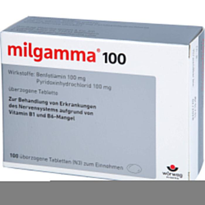 milgamma 100 Tabletten bei Mangel der Vitamine B1 und B6, 100 St. Tabletten