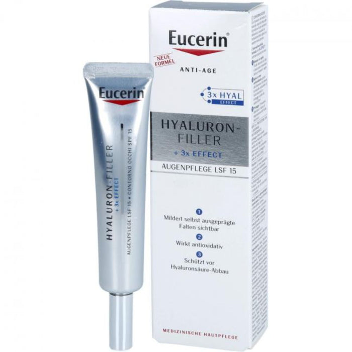 Eucerin Anti-Age Hyaluron-Filler Augenpflege LSF 15, 15 ml Salbe