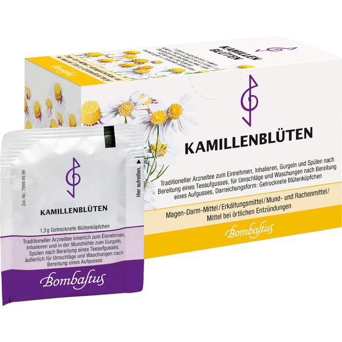 Bombastus Kamillenblüten Magen-Darm-Mittel / Mund-und Rachenmittel / Wundheilmittel, 20 St. Filterbeutel
