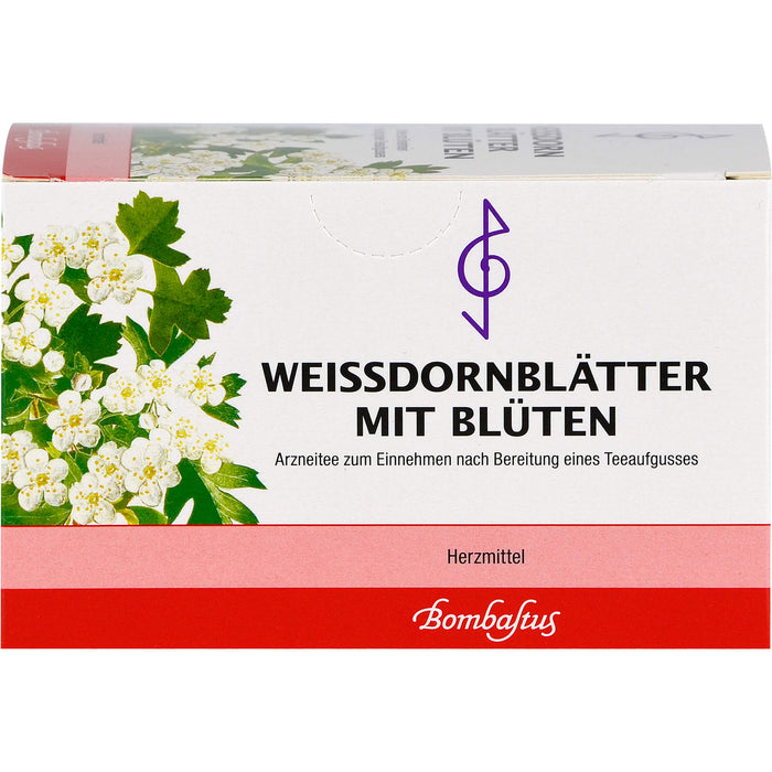 Bombastus Weißdornblätter mit Blüten Arzneitee  bei nachlassender Leistungsfähigkeit des Herzens, 20 St. Filterbeutel