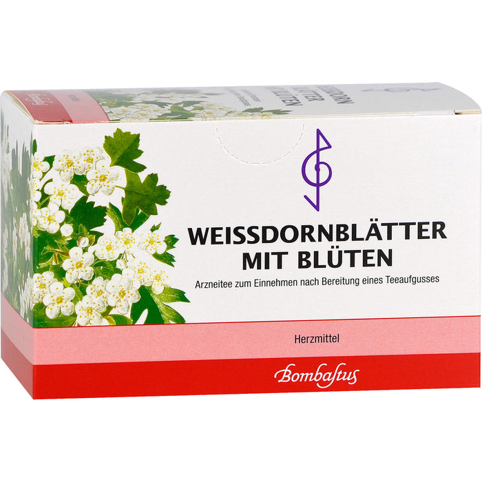 Bombastus Weißdornblätter mit Blüten Arzneitee  bei nachlassender Leistungsfähigkeit des Herzens, 20 St. Filterbeutel