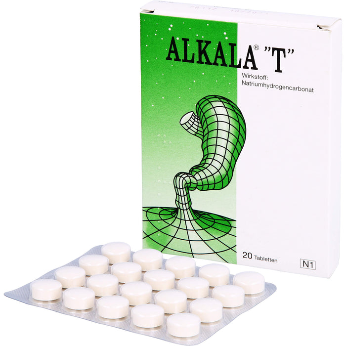 ALKALA T Tabletten bei Sodbrennen und säurebedingten Magenschmerzen, 20 pc Tablettes