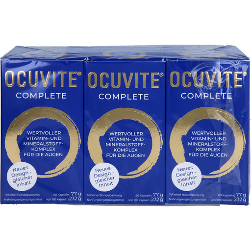 Ocuvite complete 12 mg Lutein wertvoller Vitamin- und Mineralstoffkomplex für die Augen, 180 St. Kapseln