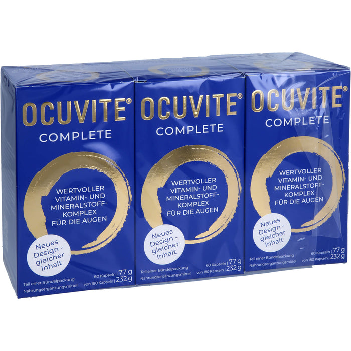 Ocuvite complete 12 mg Lutein wertvoller Vitamin- und Mineralstoffkomplex für die Augen, 180 St. Kapseln