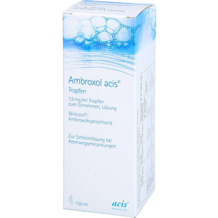 Ambroxol acis  Tropfen, 7,5 mg/ml Tropfen zum Einnehmen, Lösung, 100 ml Solution