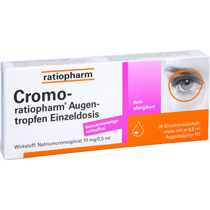 Cromo-ratiopharm  Augentropfen Einzeldosis, 20 pcs. Single dose containers