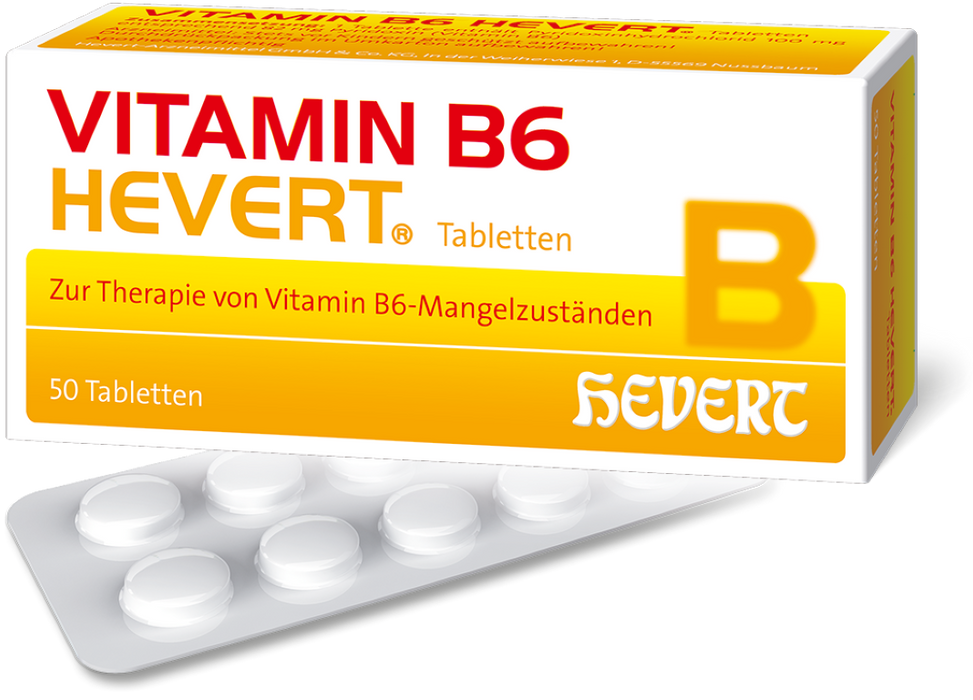 Vitamin B6 Hevert zur Therapie von Vitamin B6-Mangelzuständen, 50 pcs. Tablets