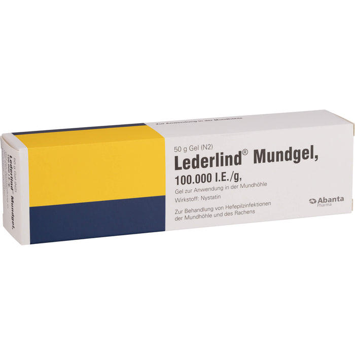 Lederlind Mundgel 100.000 I. E./g bei Hefepilzinfektionen der Mund- & Rachenschleimhaut, 50 g Gel