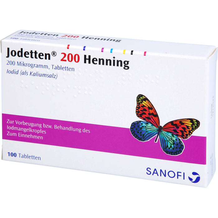 Jodetten  200 Henning, 200 Mikrogramm, Tabletten, 100 pcs. Tablets
