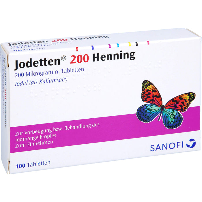 Jodetten  200 Henning, 200 Mikrogramm, Tabletten, 100 pcs. Tablets
